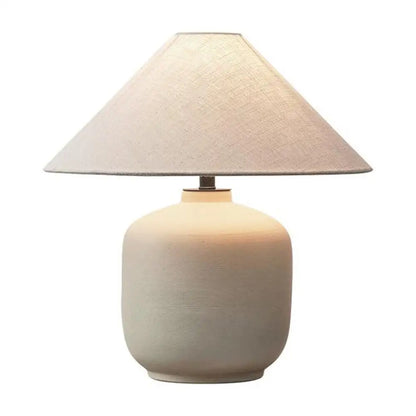Wabi-sabi Ceramic Table Lamp Bedside Desk Lamp Decoration For Bedroom Light Fixture Japanese-style Table Lamp For Living Room
