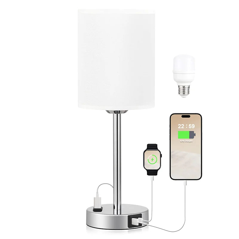 Lampe de chevet chargeur stylé