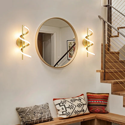 21/14/15W LED Wall Lights Modern Spiral Design Warm White Light Wall Sconce Lamp for Living Room Bedroom Hallway Stairs Indoor