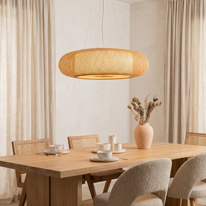 Lustre en Bambou Tressé – Solmora