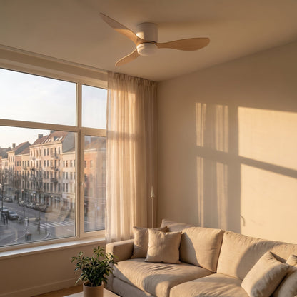 Silent LED Ceiling Fan - Reversible Modern Fan with Remote