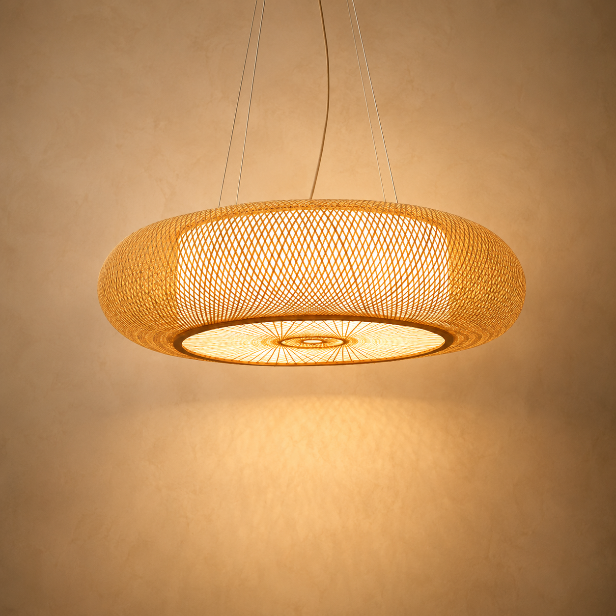 Lustre en Bambou Tressé – Solmora