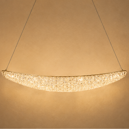 Linear Crystal Chandelier Champagne - Modern Island Pendant
