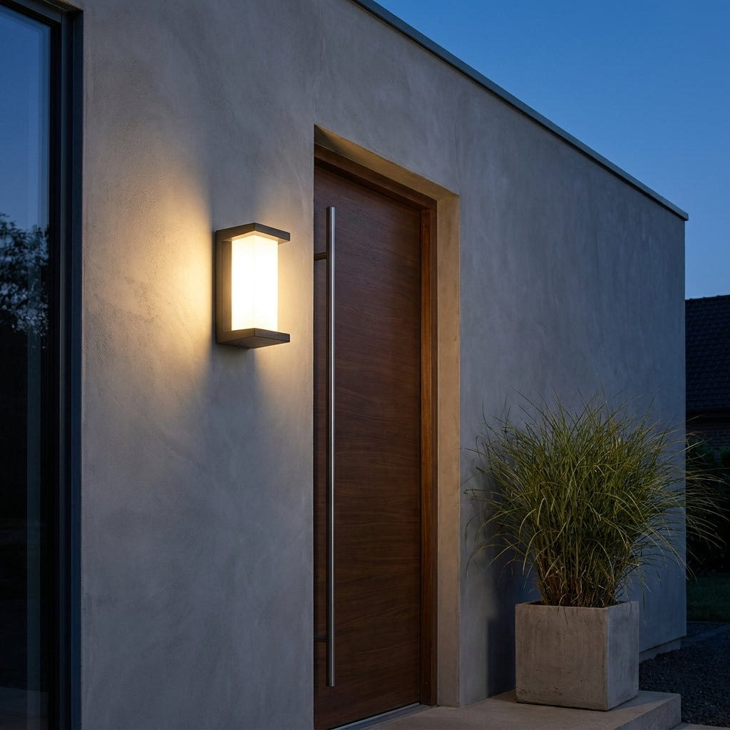 Black Outdoor LED Wall Sconce - Modern Design Light