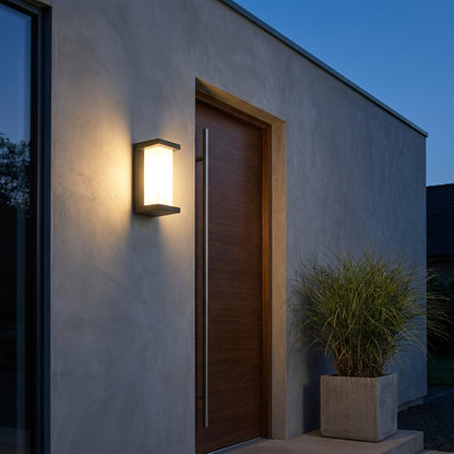 Black Outdoor LED Wall Sconce - Modern Design Light