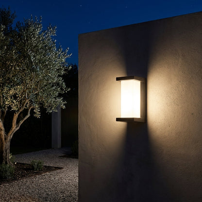 Black Outdoor LED Wall Sconce - Modern Design Light