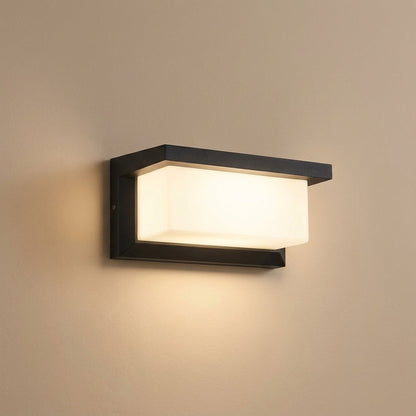 Black Outdoor LED Wall Sconce - Modern Design Light