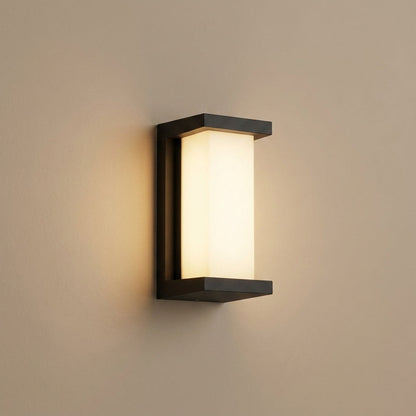 Black Outdoor LED Wall Sconce - Modern Design Light