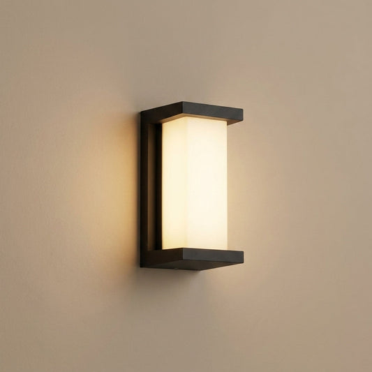 Black Outdoor LED Wall Sconce - Modern Design Light