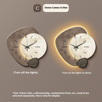 Modern Stone-Inspired Wall Clock – Sculptural Home Décor