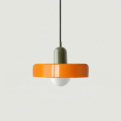 Bauhaus Glass Pendant Light - Colorful Retro Hanging Lamp