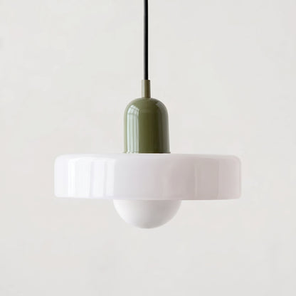 Bauhaus Glass Pendant Light - Colorful Retro Hanging Lamp