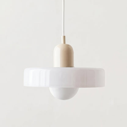 Bauhaus Glass Pendant Light - Colorful Retro Hanging Lamp