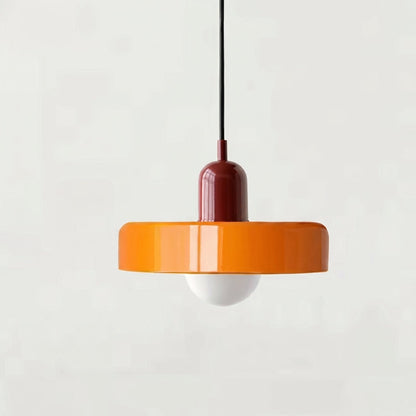 Bauhaus Glass Pendant Light - Colorful Retro Hanging Lamp