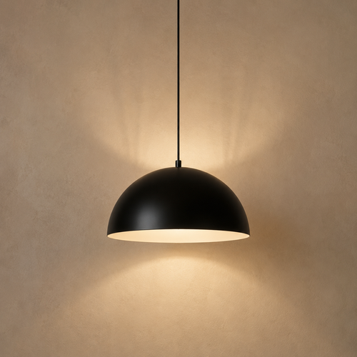 Suspension dôme noire en métal – Sombora