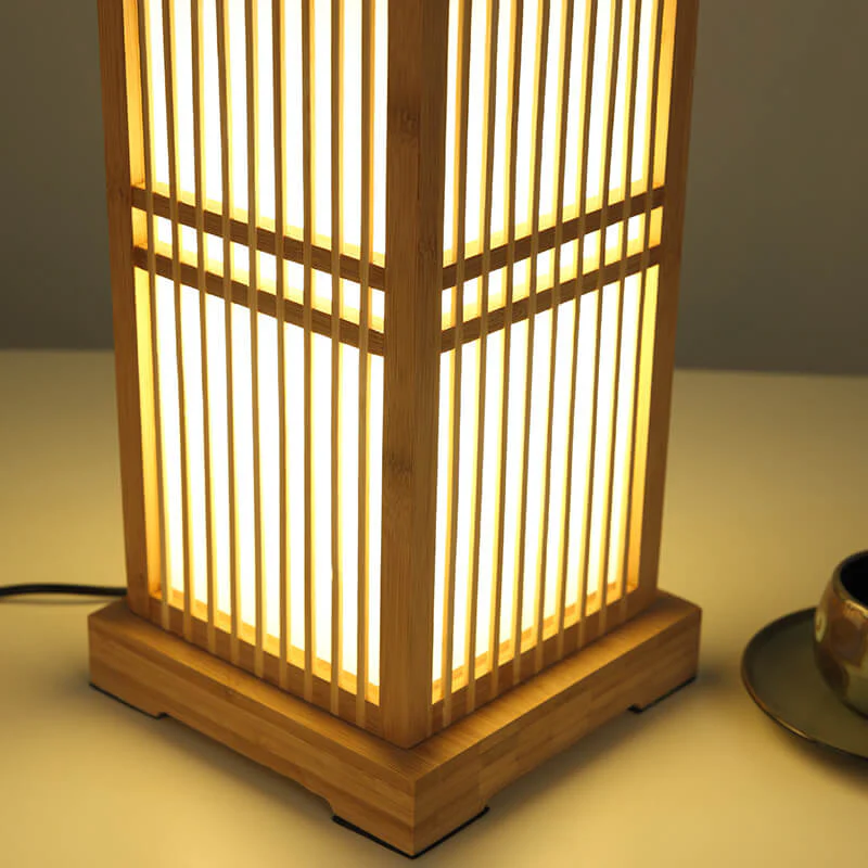 Lampe de chevet Japonaise Tatami Bambou & Bois