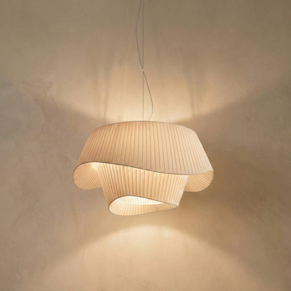 Suspension Ondulée en Tissu Plissé - Nuvora
