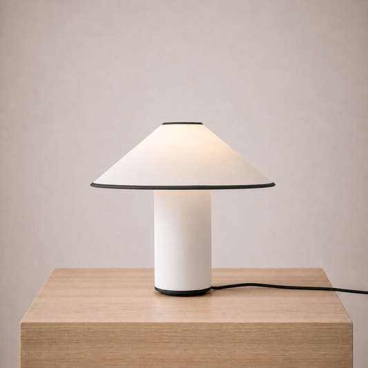 Fabric Table Lamp with Tapered Shade – Scandinavian Tradition