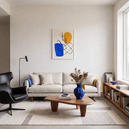 Gold Beige Abstract Art Painting - Modern Canvas Print