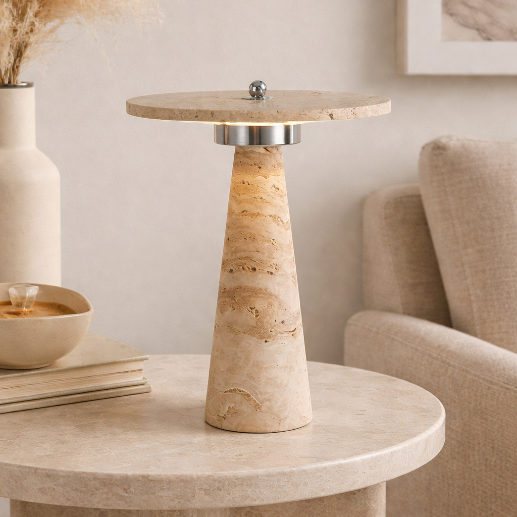Lampe de Table en Pierre Naturelle – Travéa
