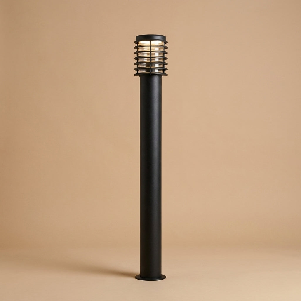 Stainless Steel Outdoor Floor Lamp - Modern Black Garden Light