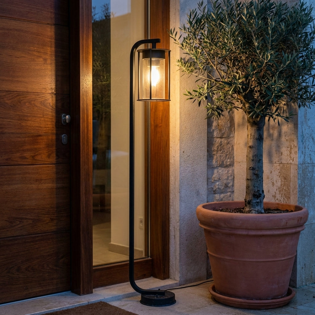 Stainless Steel Outdoor Path Light - Minimalist Black Garden Lamp