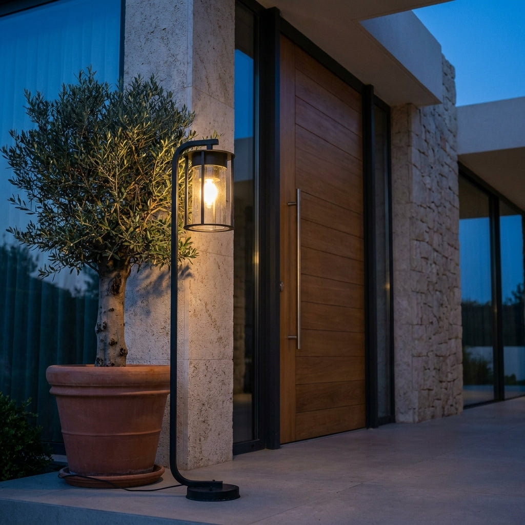 Stainless Steel Outdoor Path Light - Minimalist Black Garden Lamp