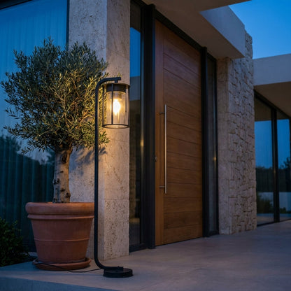Stainless Steel Outdoor Path Light - Minimalist Black Garden Lamp
