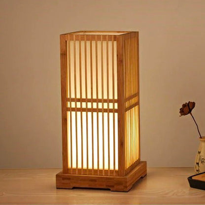 Lampe de chevet Japonaise Tatami Bambou & Bois