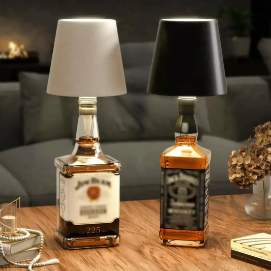 Bedside lamp for whisky bottle