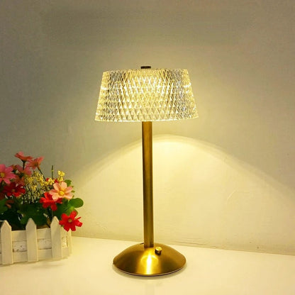 Lampe de chevet cristal tactile LED rechargeable