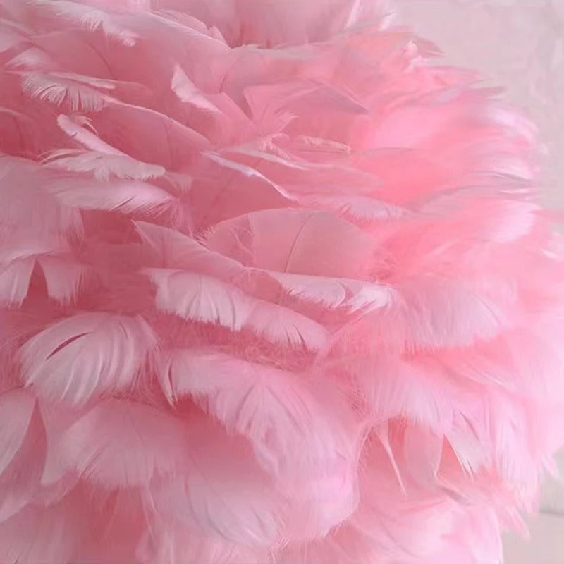 Lampe de chevet design Plumes moderne