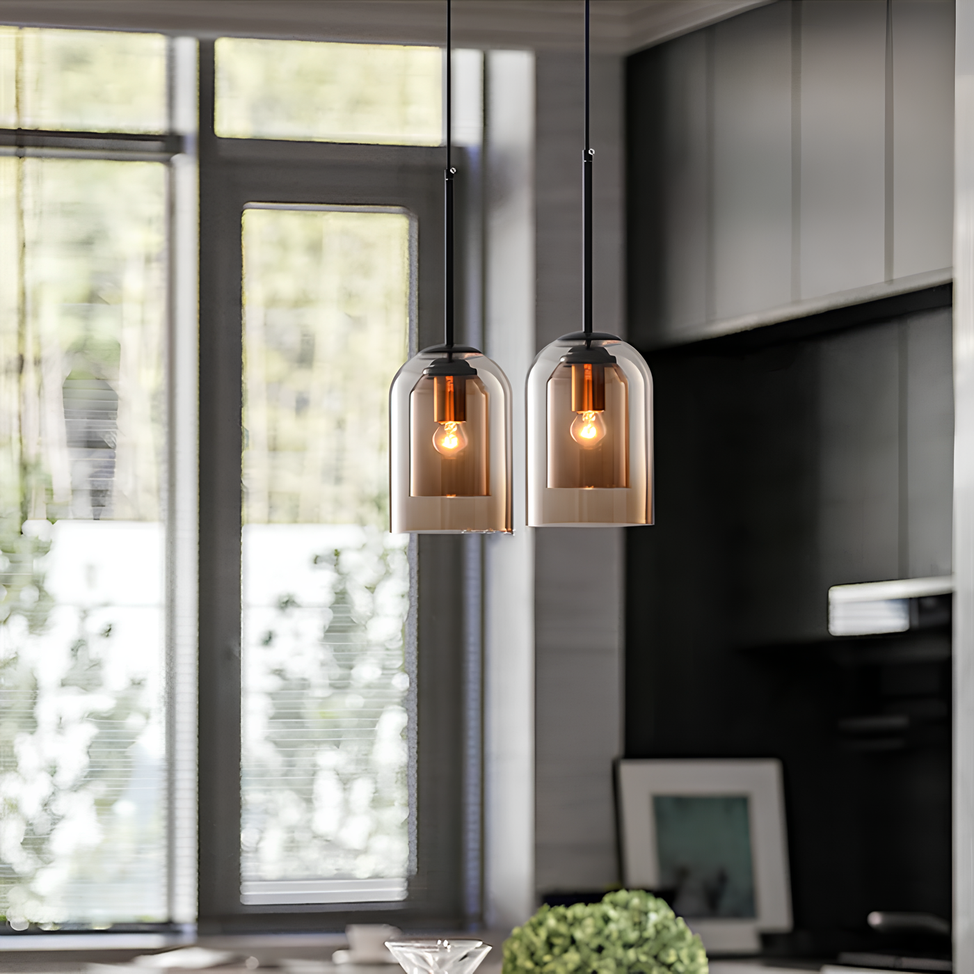 Suspension Mica Double Verre – Lumora