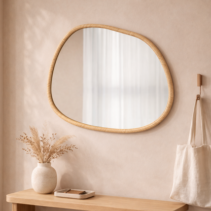 Miroir organique asymétrique en bois – Loria