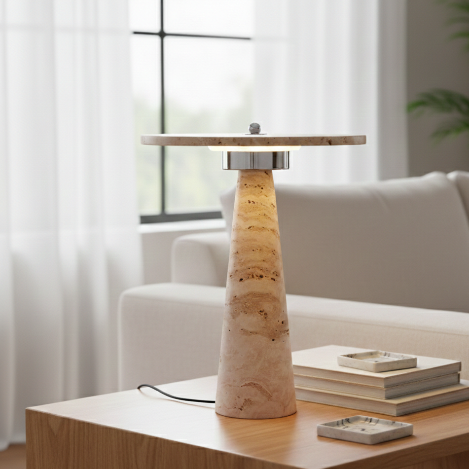 Lampe de Table en Pierre Naturelle – Travéa