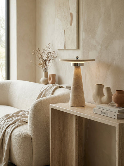 Lampe de Table en Pierre Naturelle – Travéa