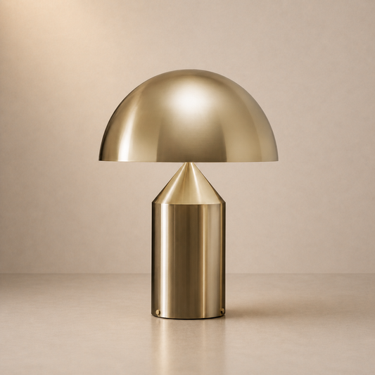 Gold Metal Table Lamp with Dome Shade – Oréa