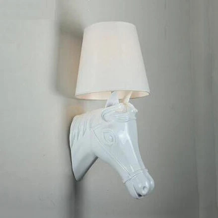 lampe de chevet murale en résin design cheval